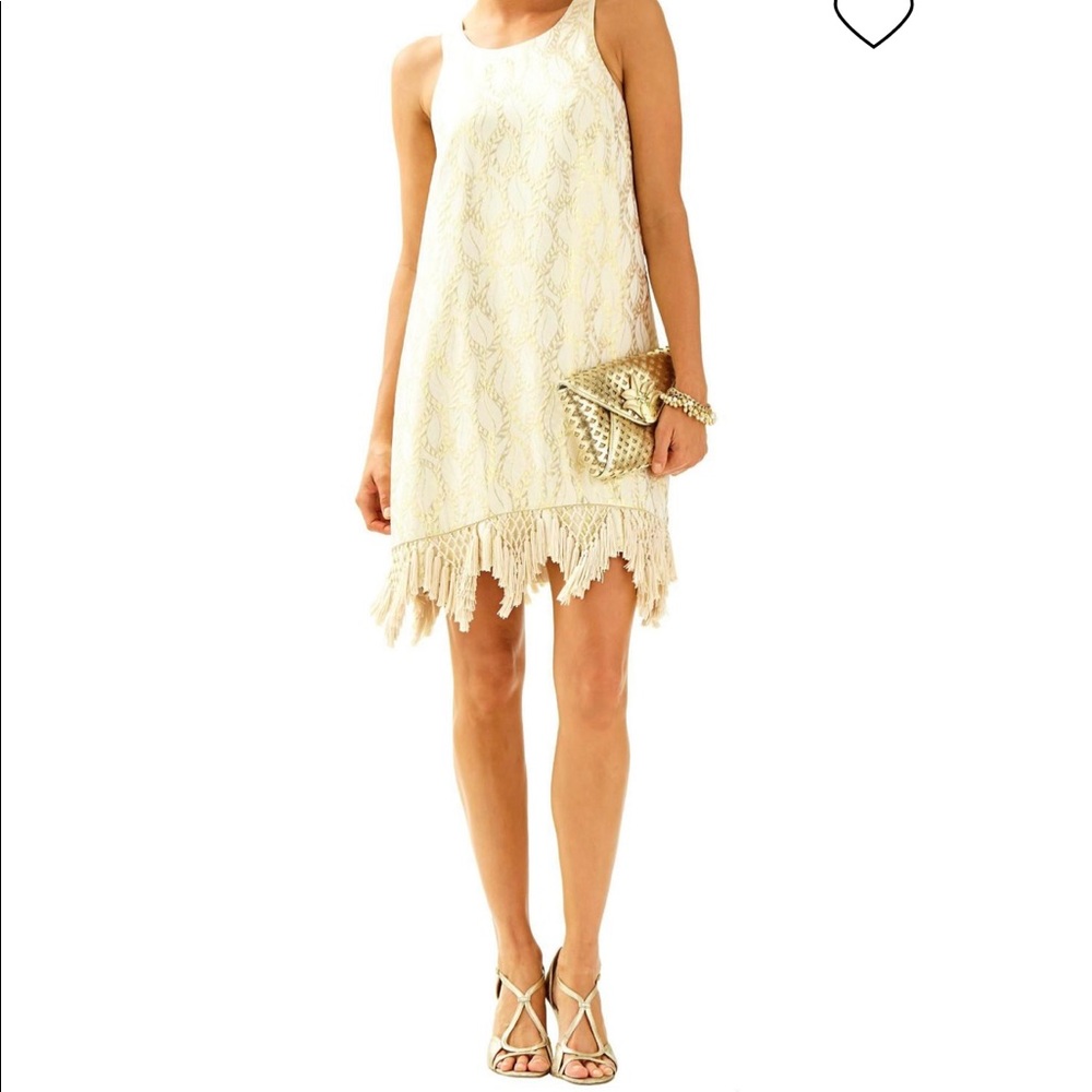 Lilly Pulitzer Marquette Gold Shift Dress